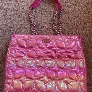 Pink Paris Hilton Puffer Quilted Women's Purse Bag
